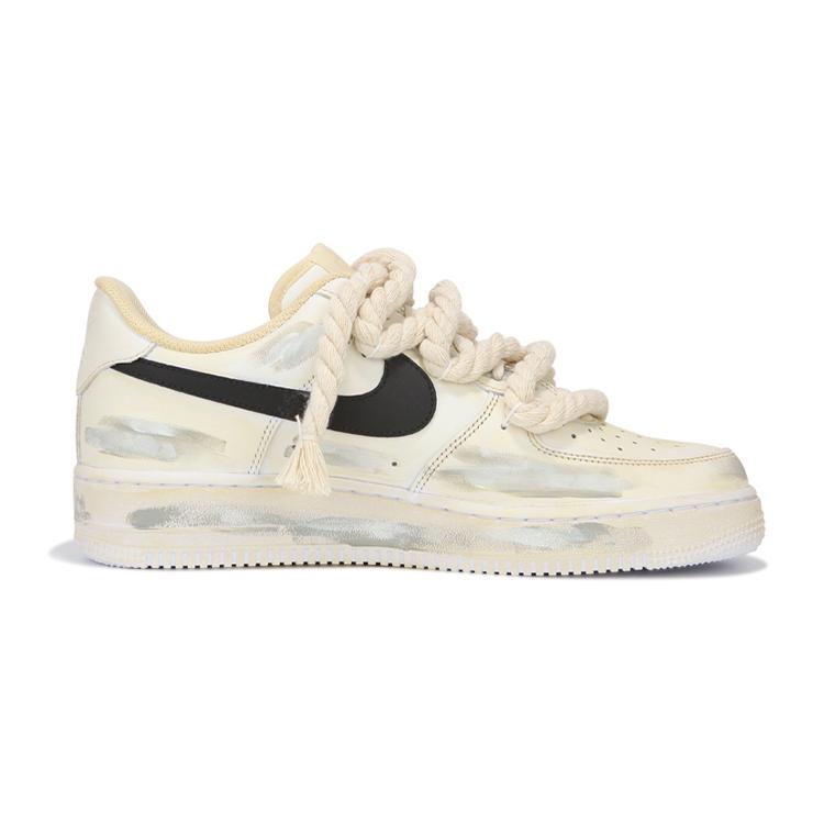 Nike Кроссовки Air Force 1 Low top для скейтбординга Женские Бежево-желтые DD8959-100(Команда24-)