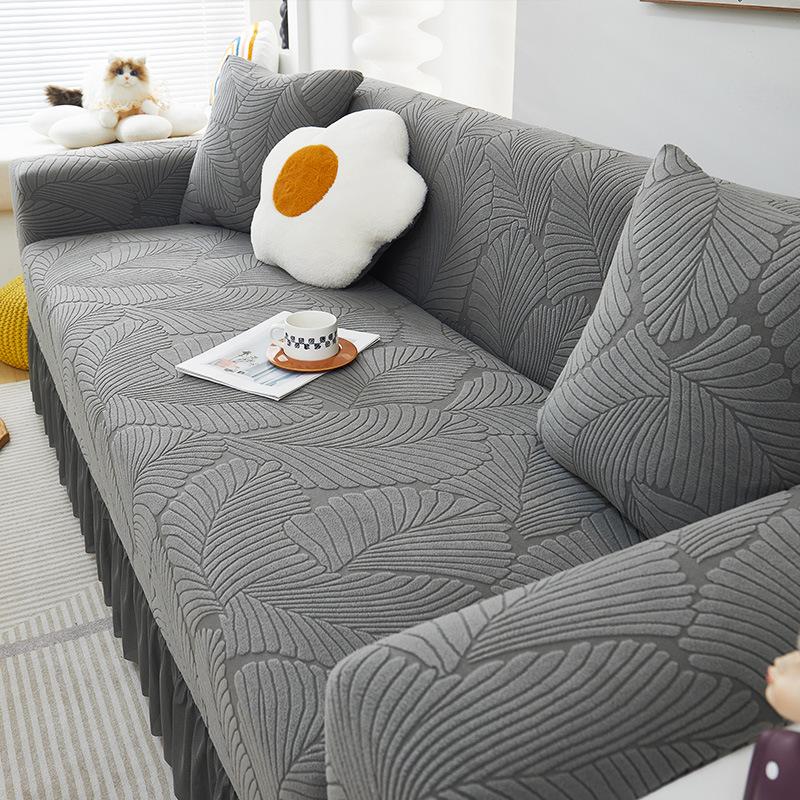 Jacquard Velvet Sofa Cover New All Inclusive Universal Cover Four Season Universal Skirt Sofa Cover Anti Cat Scratch Cover