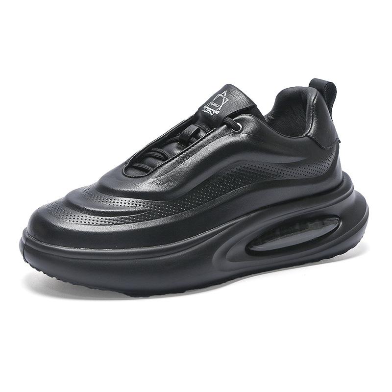 Кожаные мужские туфли осень 2025 дышащие новые трендовые универсальные туфли для папы с увеличенным размером мужская повседневная спортивная обувь