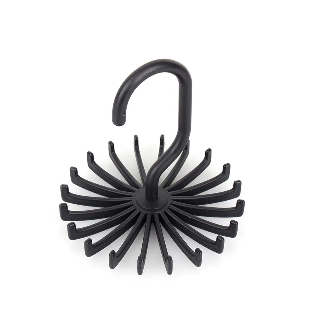 Регулируемая вращающаяся вешалка для галстуков, 20 крючков, шейный ремень, держатель для шарфа, органайзер