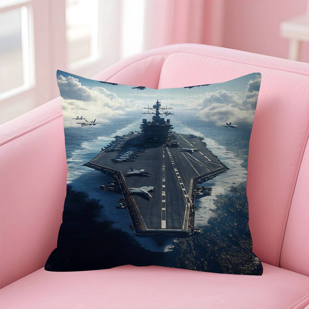 MMilitary Aircraft Fighter Enthusiasts Stitch Lucky Dragon Pillow Cover Sofa Cushion Cover Home Room Decoration Children Gift