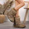 Мода 2024 Женские зимние ботинки на платформе Плоские теплые плюшевые удобные хлопковые нескользящие зимние ботинки