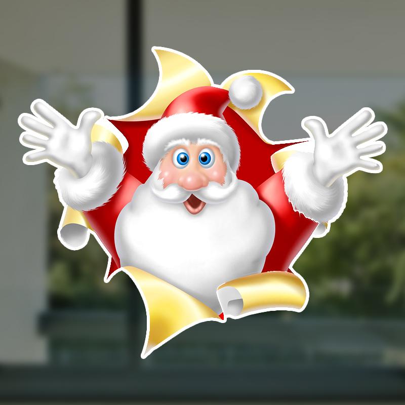 Самоклеящаяся наклейка с Рождеством, автомобильная наклейка, водонепроницаемые автодекоры