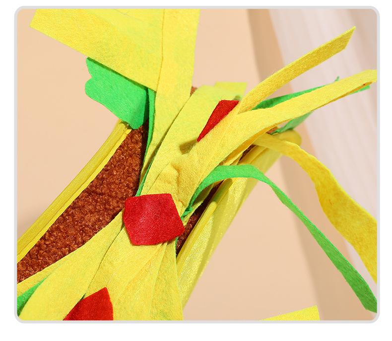 Cross-border Thanksgiving Party Burger & Fries Hat with Food Decorations