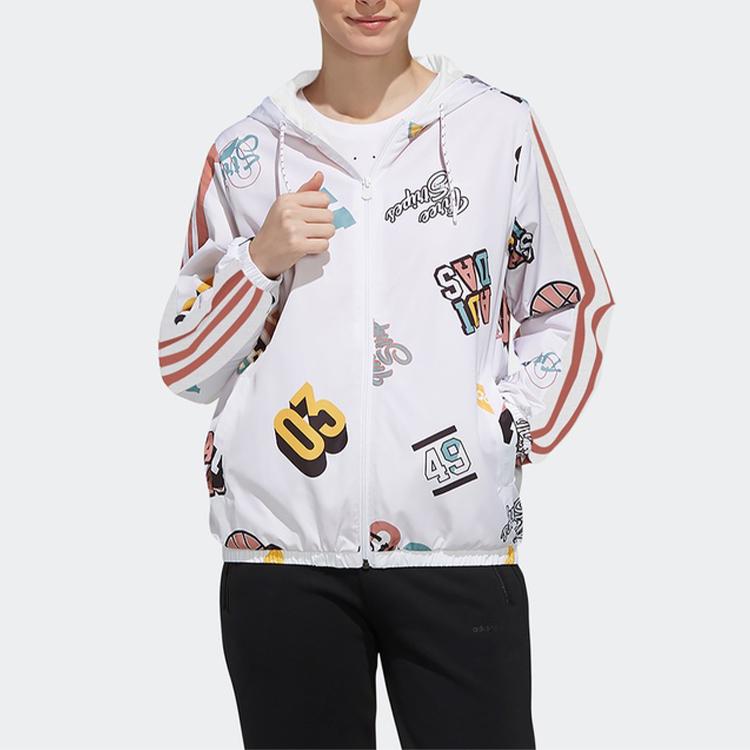 adidas Neo W Fav Wb Sports Hooded Jacket Women Jacket White FK9950