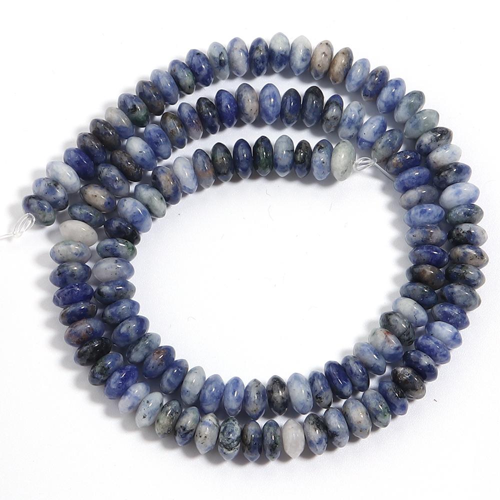 3x6mm Natural Stone Beads Agate Tiger Eye Malachite Rose Quartz Loose Flat Abacus Beads For Jewelry Making DIY Bracelet Necklace