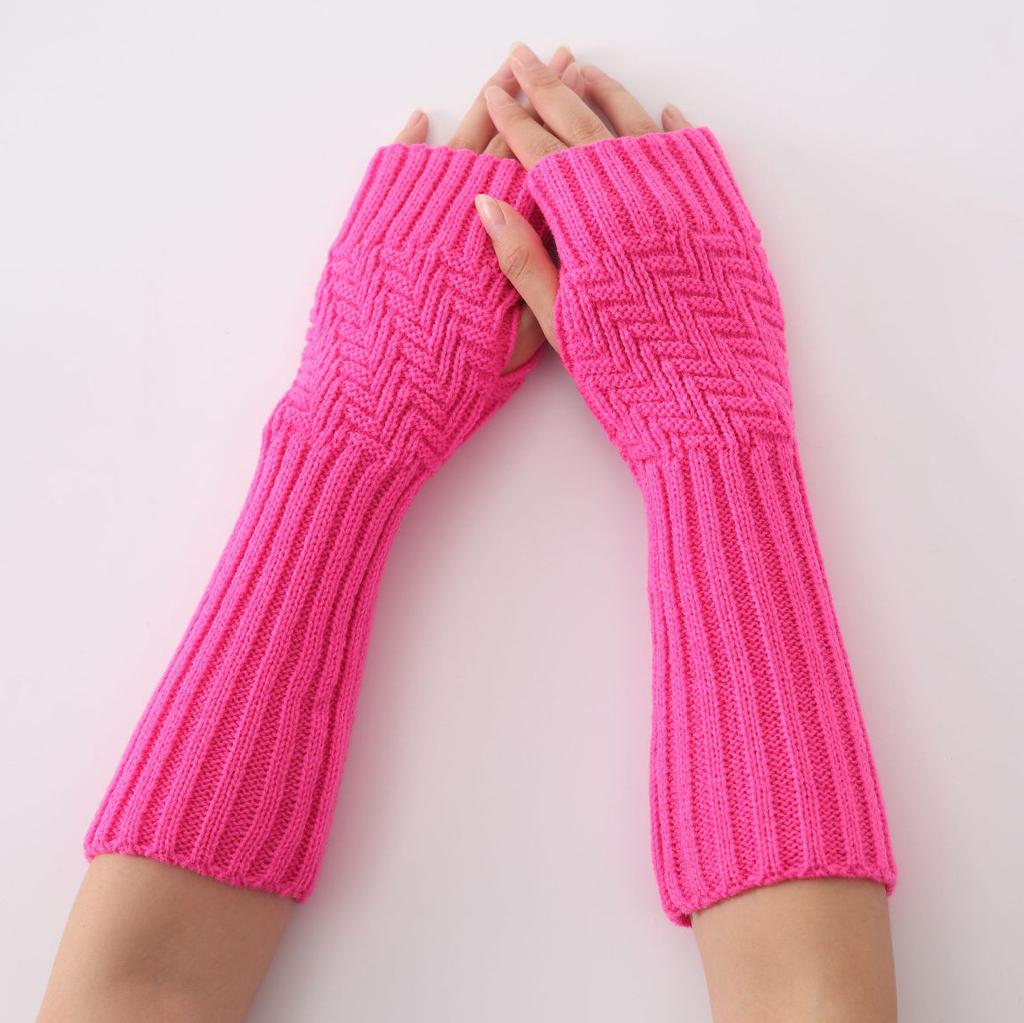 Диагональные полосатые митенки Осень и Зима Новые Мужские и Женские Жаккардовые Вязаные Шерстяные Теплые Рукава Флисовые Нарукавники