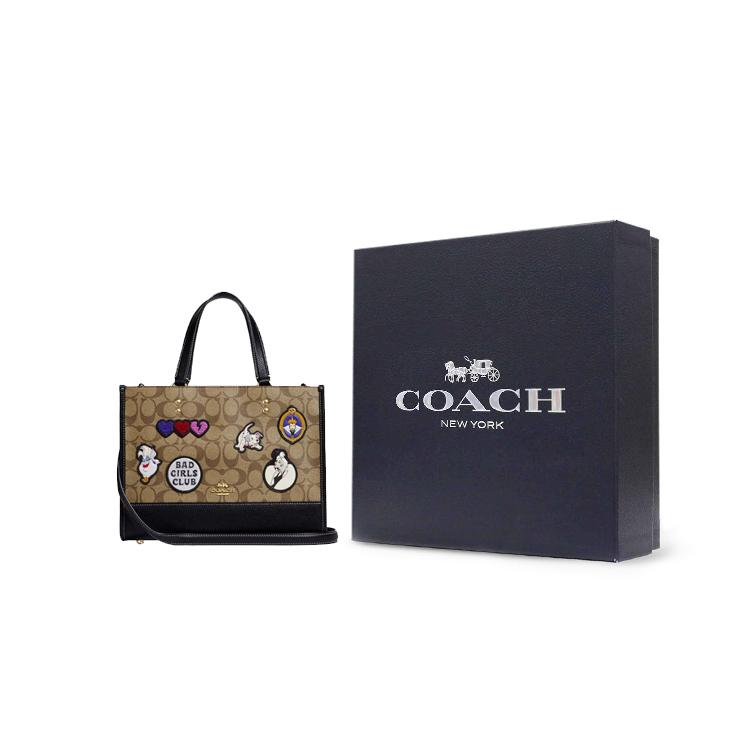 Coach Disney, Коллекция Dempsey Leather с искусственной кожей, Сумка-тоут, Сумка для покупок, Сумка через плечо, Сумка на руку, Большая, CC873-IME7V