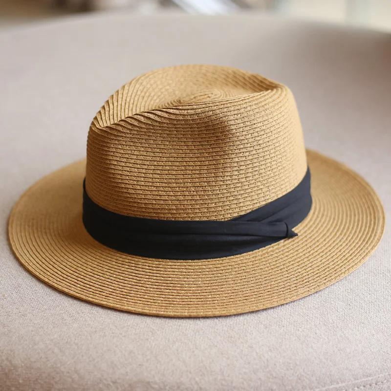 Summer Large Size 64cm Classic Sun Hats for Men Women Panama Hats Couple Wide Brim Beach Straw Hat Big Head Plus Size Fedora Hat