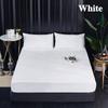 Solid Color Fitted Sheet Waterproof Mattress Pad Colorful Bed Topper Cover Breathable Deep Pocket for 46CM Twin Full Queen King Single Double Size
