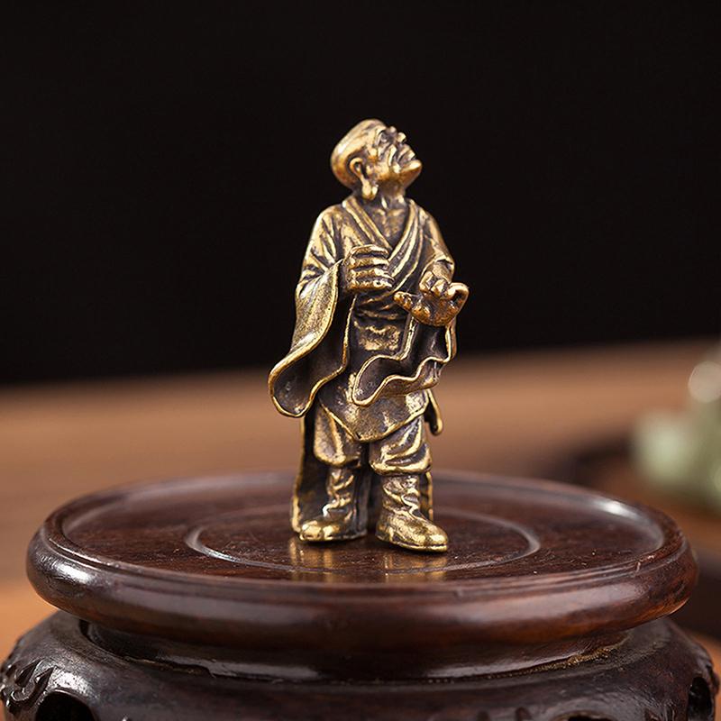 Восемнадцать Архатов Миниатюрная Ретро Мини Будда Украшение Кабинет Офис Домашнее Украшение Латунная Статуэтка Поделки