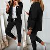 Women's 2 Piece Outfit Long Sleeve Open Front Blazer Jacket And Pencil Pants Business Set Casual Office Formal Outfits