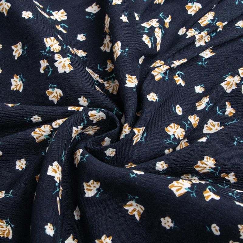 Летнее платье макси с принтом, длинное, тонкое, с V-образным вырезом, высокой талией, половиной рукава, темно-синее, SML XL