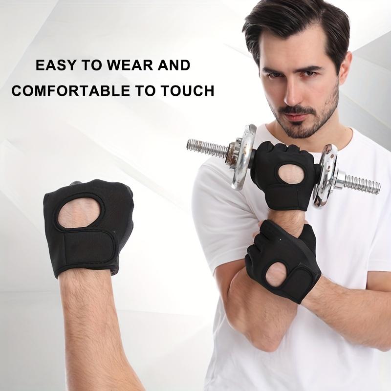 1 пара полупальцевых нескользящих высокоэластичных впитывающих пот дышащих спортивных перчаток для рук, подходящих для езды на велосипеде, рыбалки и других видов спорта