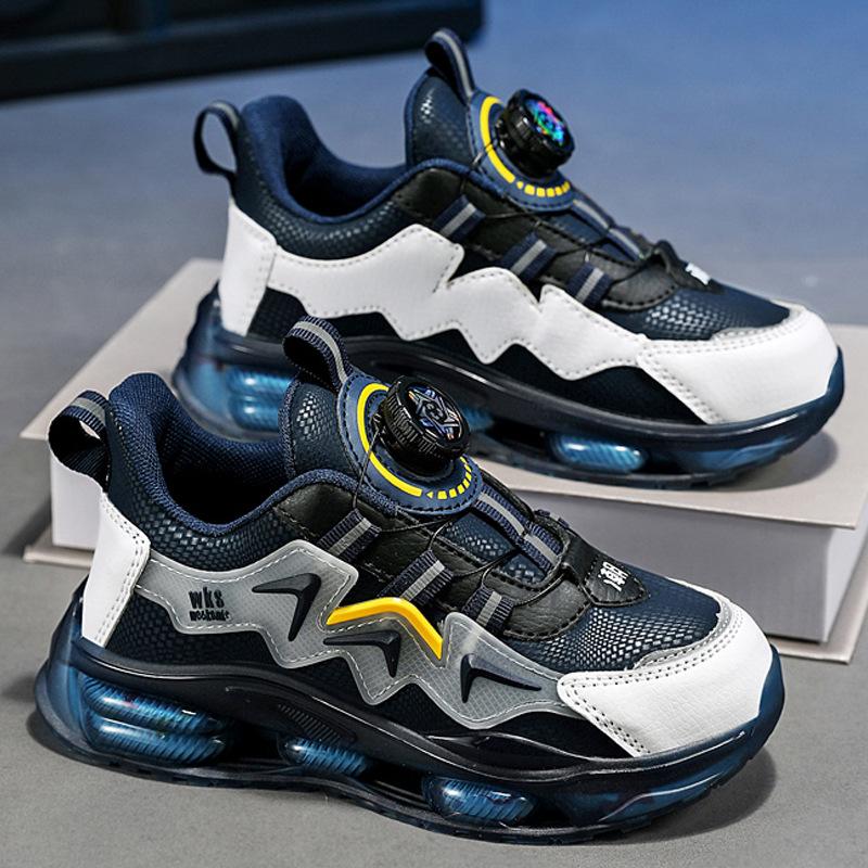 Mid-sized and Older Children's Rotating Buckle Casual Dad Shoes Autumn Boys' Shoes 2025 Autumn New Children's Non-slip Sneakers