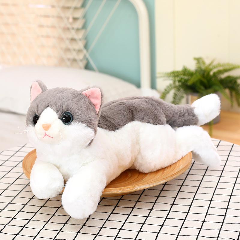 New Cute Simulated Cat Plush Toys Creative Cute Kitten Doll Doll Children's Birthday Gift