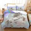 3D Unicorn Series Bedding Set Fantasy Cartoon Animal Duvet Cover and Pillow Case Suitable for Home Decoration In Children's and Women's Rooms