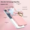 Чехол-накладка Samsung Z Flip7 с полной защитой, однотонный, с защитой шарнира и встроенной подставкой-кольцом