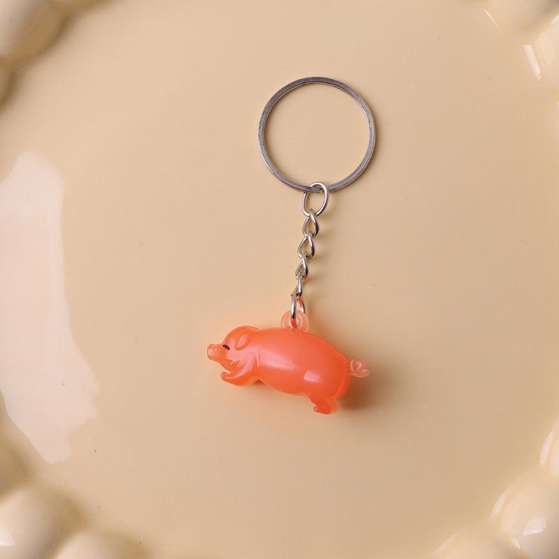 Брелок-подвеска в виде жареной утки, меняющий цвет под воздействием УФ-света, Животные, Рыба, Свинья, Курица, Брелок для ключей, Кольцо для ключей автомобиля, Подвеска для сумки