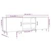 VidaXL Meuble TV chêne sonoma 150x30x50 cm bois d'ingénierie 829095