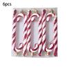 Christmas Tree Candy Decorations 6PCS Plastic Candy Cane Hanging Ornament 2025 Xmas Home Party Supplies Decor
