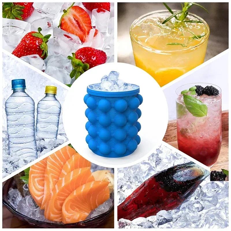1pc-Silicone Ice Cube Maker Portable Bucket Wine Ice Cooler Beer Cabinet Space Saving Kitchen Tools Drinking Whiskey Freeze