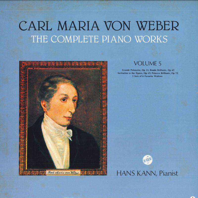 LP Record HANS KANN - Weber: Complete Piano Works Vol.5 H4555V PIONEER Japan Obi Classical Used