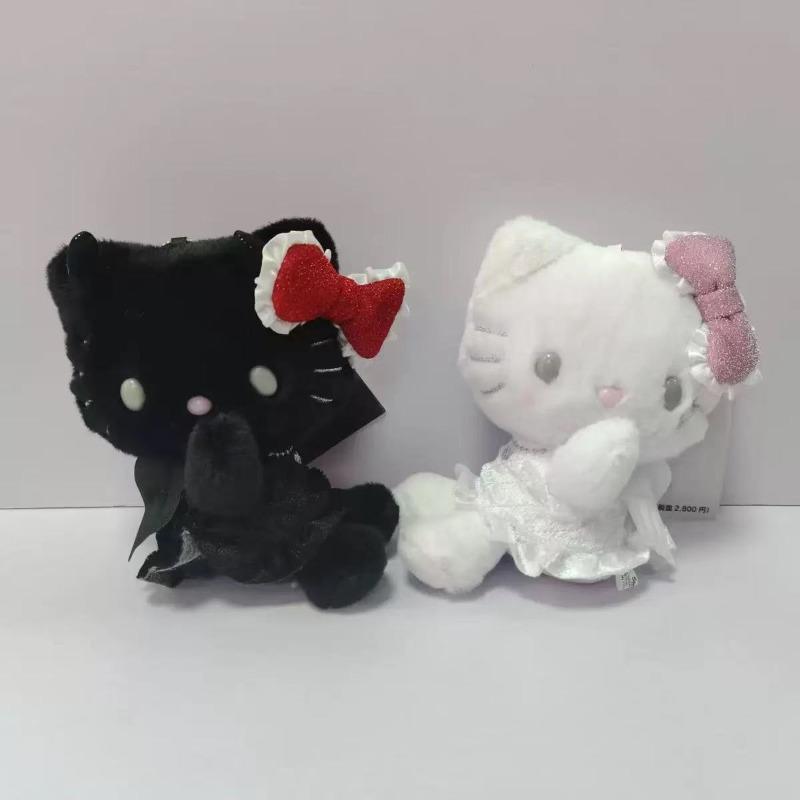 15cm Sanrio Cute Keychain Pendant Kuromi My Melody Hello Kitty Angel Devil Charm Figure Girls Gift