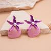 Bohemian Starfish Stud Earrings Scallop Starfish Pendant Earrings Shell Drop Earrings  Women