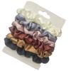 6/5pcs/set Satin Hair Scrunchies for Women Small Cute Scrunchy for Hair Headwear for Ponytail Accessories Rubber Band Black