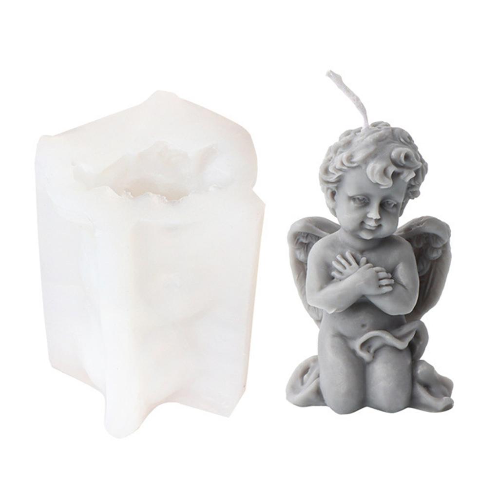Силиконовая форма для свечей ангела, ручная работа, форма для ароматических свечей с крыльями ангела, сделай сам, форма для шоколадного мыла, изготовления свечей, смола