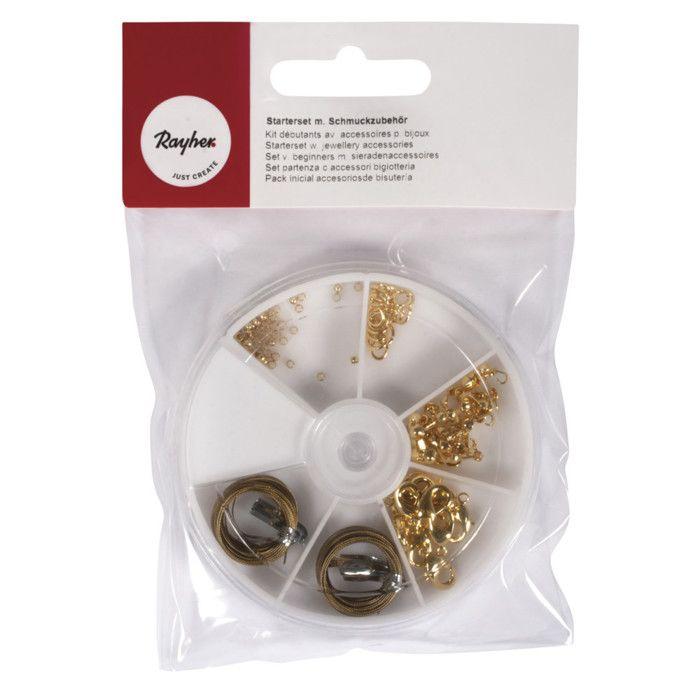 Kit débutants av. Accessoires p. Bijoux, or, 5 accessoires différents,