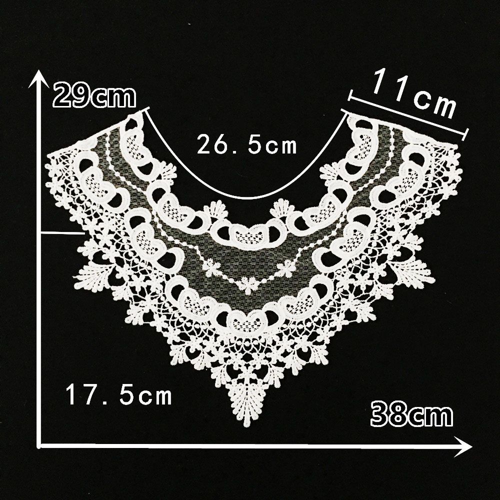 White I Milk Silk Embroidery Hollow Collar Sewing Lace Diy Decoration With Clothing Accessories Collar Accessories