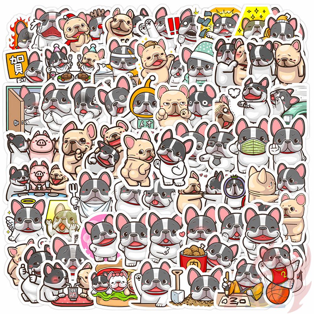 135Pcs/Set French Bulldog HANJI Mini Diary Manual Stickers DIY Scrapbooks Album Decor Decals Stickers