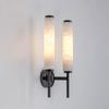 American Art Artificial Marble Led Wall Lights Black Copper Color For Foyer Tv Background Bathroom Bedroom Sconce Good Packaging