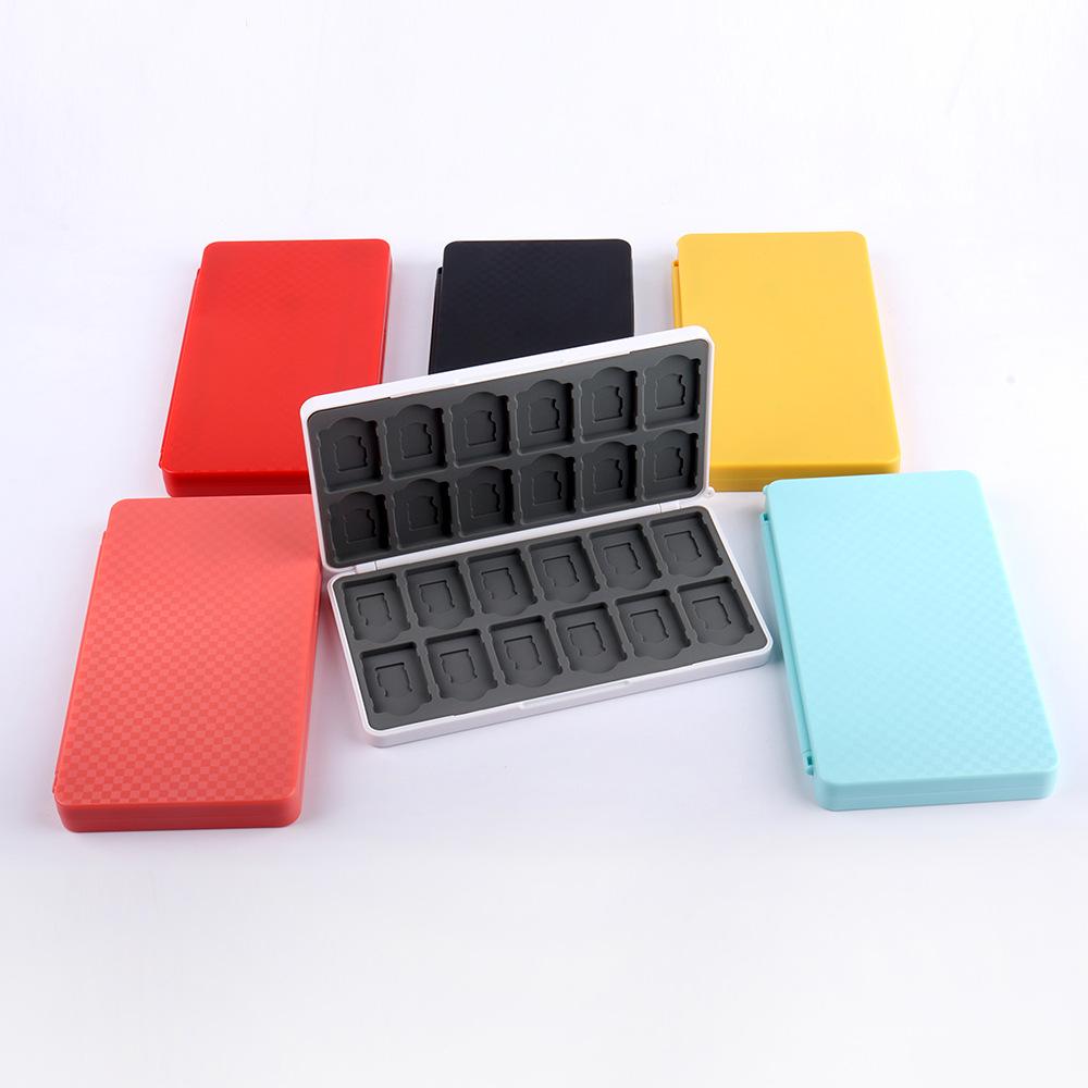 VAORLO Новые аксессуары для Nintendo Switch, чехол для игровых карт, 24 в 1, переключатель/Lite, многоцветный ящик для хранения игровых карт с клетчатым узором