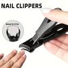 Портативные Ультра Острые Кусачки для Ногтей из Нержавеющей Стали С Широким Открытием Челюстей Анти-Брызги Обрезчики для Ногтей на Ногах и Руках Подарки для Женщин и Мужчин