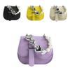 Trendy Mini Handbag 2024 Spring Pu Material Street Fashion Chain Shoulder Crossbody Bag Beaded Heart Stitching Line