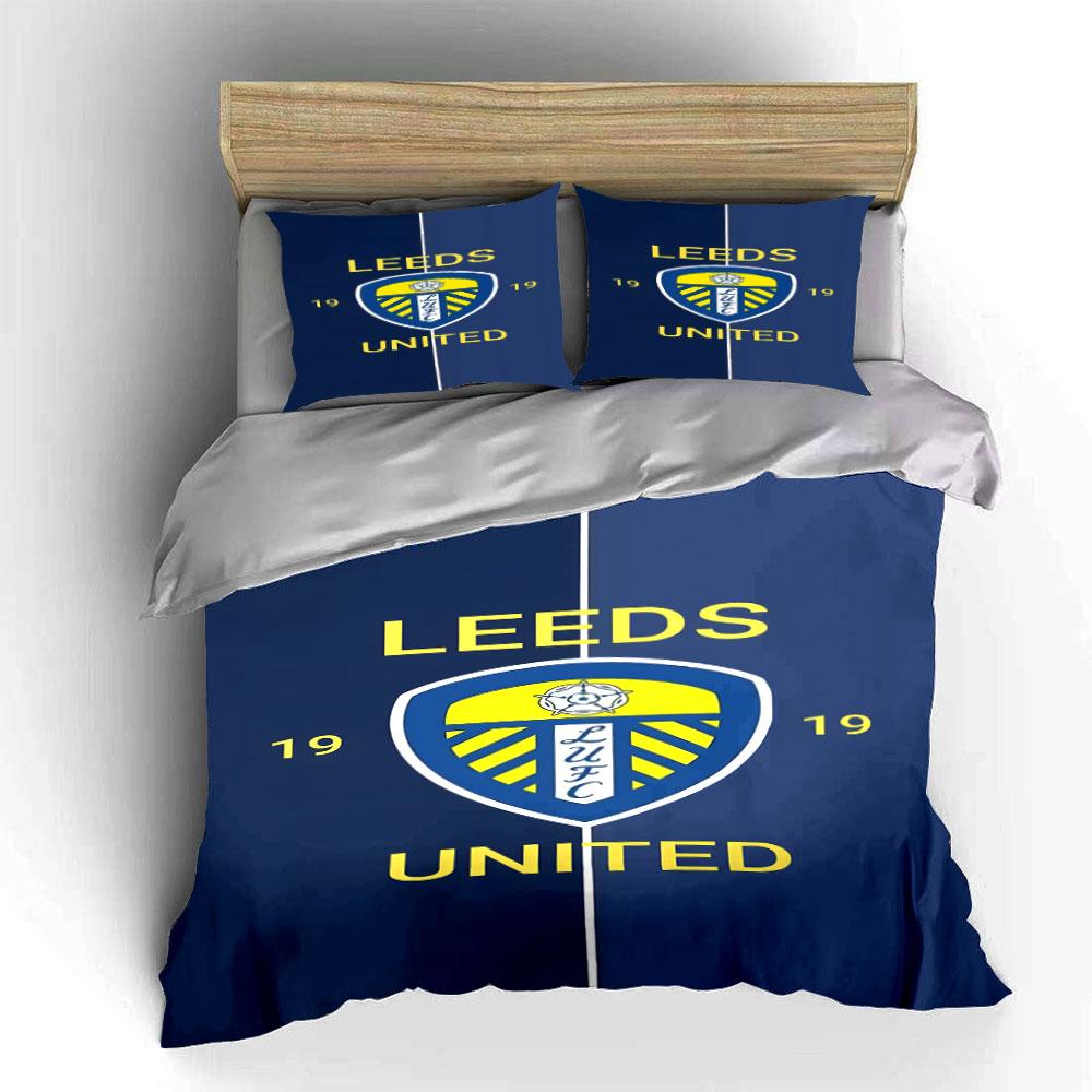 Leeds United logo pattern. Bedding sets Duvet cover sets Duvet covers Pillowcases(1*Duvet Cover 2*Pillowcases without duvet insert)