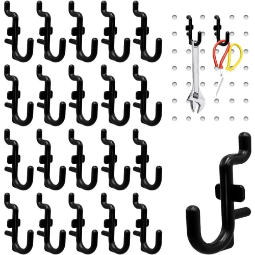 DIFEIUKI Net Hooks, Perforated Board Hooks, Set of 50, Wall-Mounted Storage, Perforated Boards, Pegboards, and Punching Boards, Parts, Easy Installati