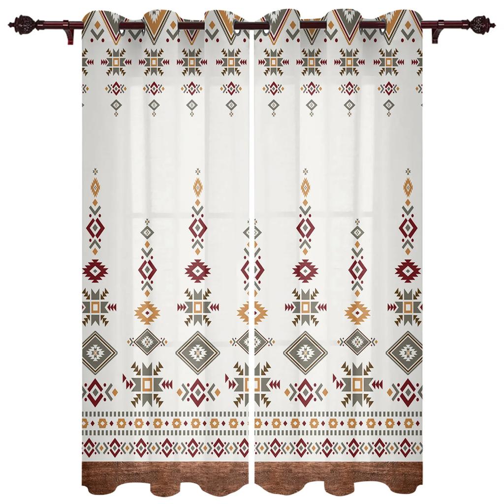 Бохо Племенной Тотем Оконные Шторы Современный Европейский Стиль Шторы для Спальни Гостиной Жалюзи Оконный Фон Шторы 2 Панели