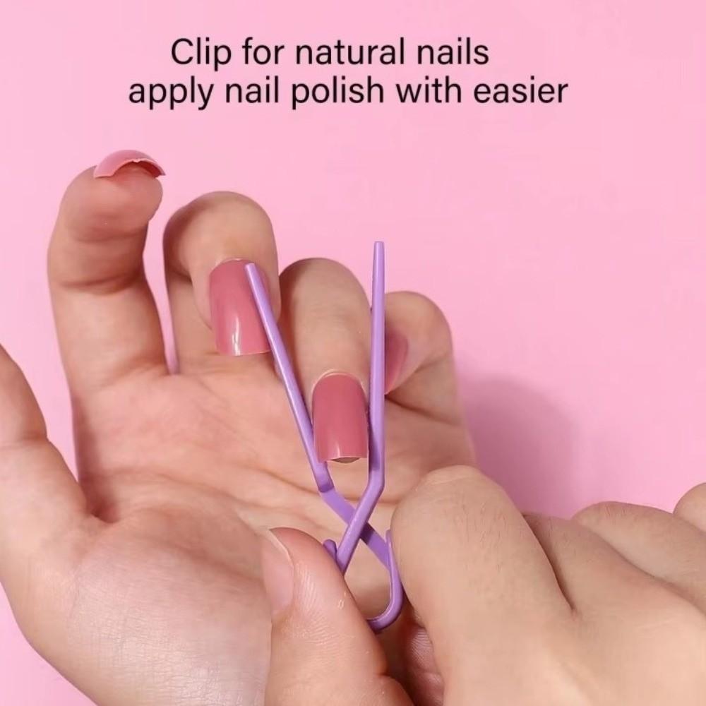 20pcs Pink Purple Nail Painting Protection Clip  for Manicure Tools
