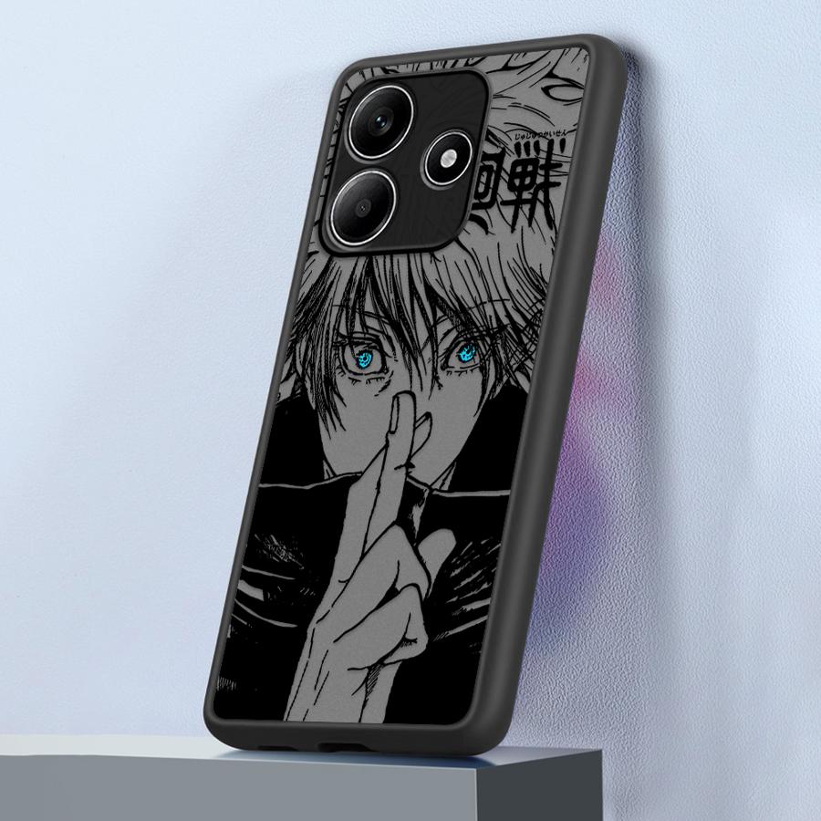 Чехол-накладка для телефона Funda Back для Xiaomi Redmi Note 14 14C 11 12 13C 10 9S 13 Pro Plus A4 Японское аниме G-gojo
