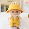 For 17cm Doll Clothes Fashion Bucket Hat Overalls Doll Clothes Color Match Hoodies Dolls Accessories Cute Decoration Little Clothes