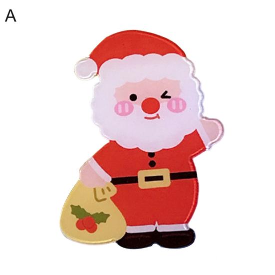 Christmas Brooch Festive Cute Cartoon Xmas Themed Multipurpose Anti-fade Decoration New Year Gifts Santa