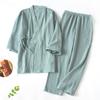 Japanese Kimono Set 100%Cotton Pajamas Two-piece Couple Yukata Loose Men's And Women's Sweat Steaming Suit Home Service Set