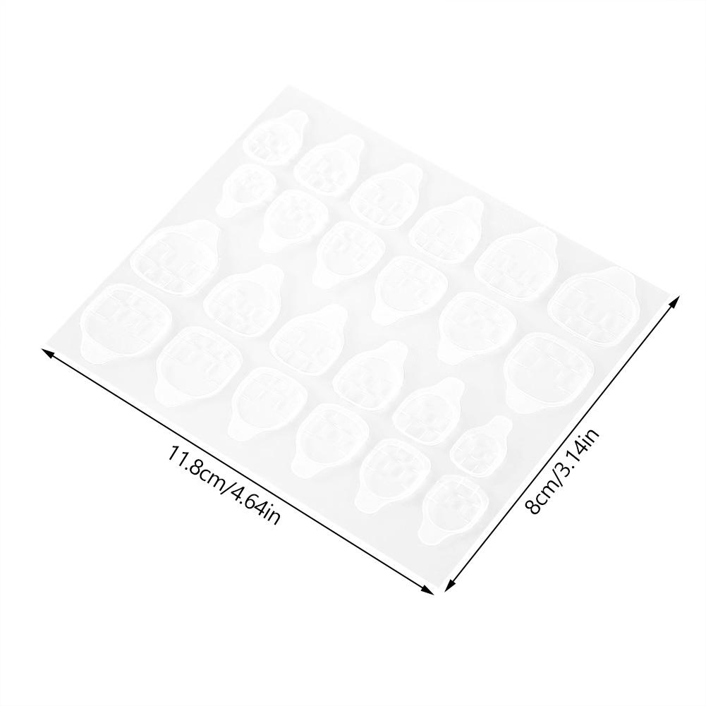 10 Sheets Transparent Double Sided Adhesive Tapes Toenail Toe Nail Sticker for Fake Faux Nails
