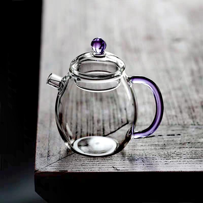 120ml Dragon Egg Shape Heat Resistant Small Glass Teapot For One Person Use Kung Fu Tea For Home Office Tea Maker Teaware