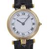 Must Vendome Watches WhiteDial K18 Gold/Embossed Leather Quartz Analog Display Women Used