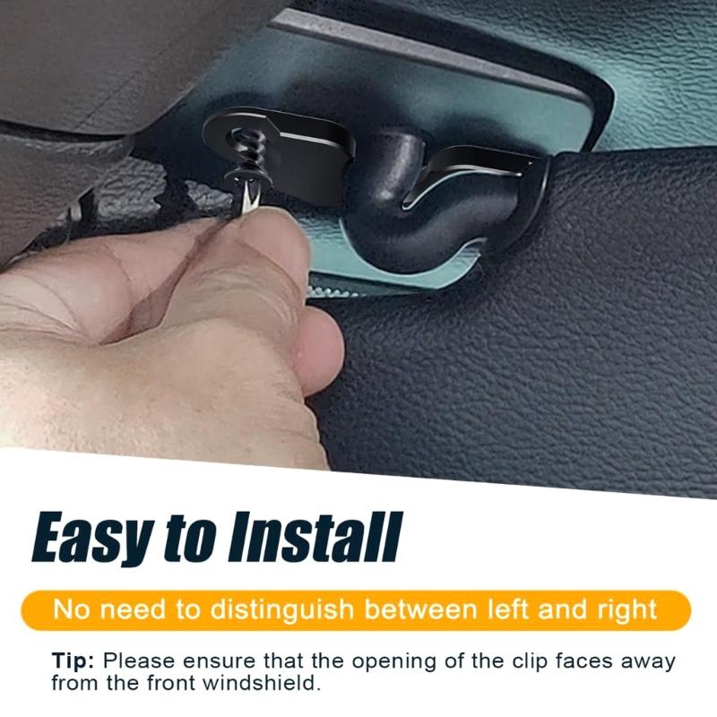 Высокопрочные алюминиевые зажимы для ремонта солнцезащитных козырьков салона автомобиля, держатели для крепления солнцезащитных козырьков, клипсы, подходят для 2018